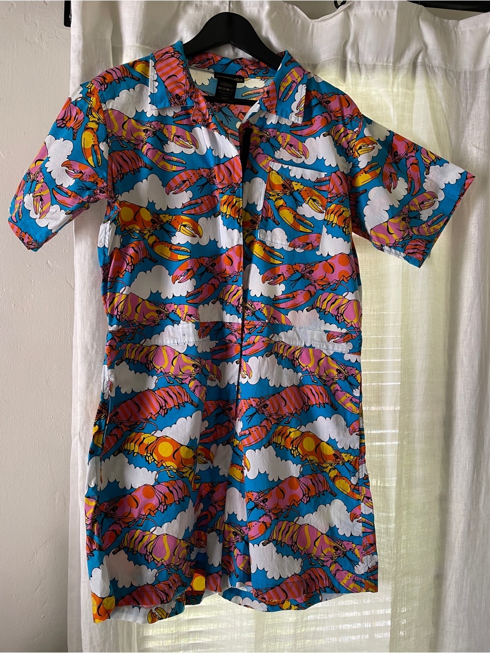 Nooworks Lobster Dreams short jumpsuit short coveralls XLarge - Picture 3 of 5
